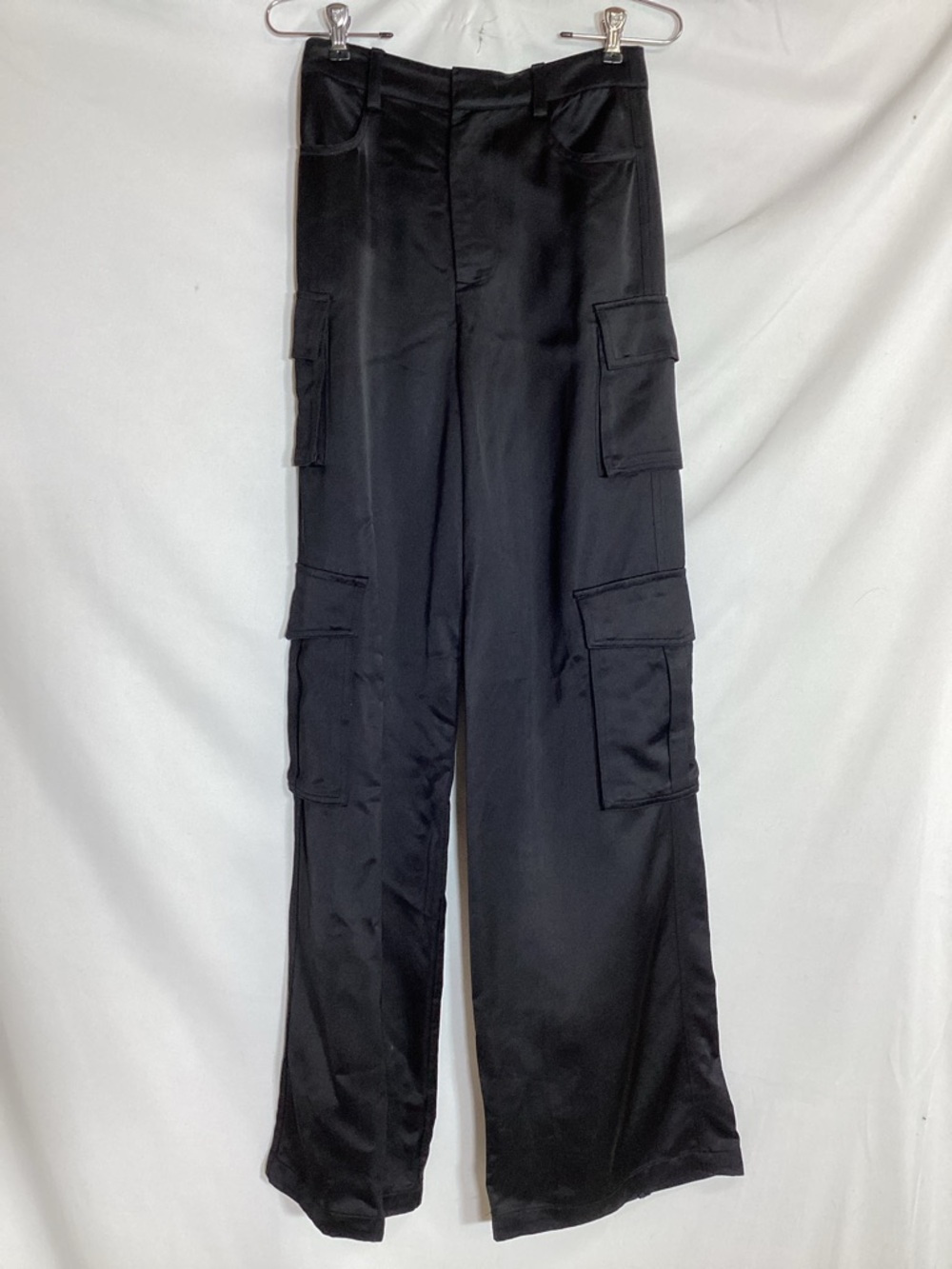 Favorite Daughter Satin Cargo Pants Black Size 2 - Picture 7 of 14